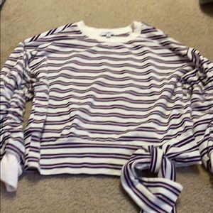 Striped causal cotton top